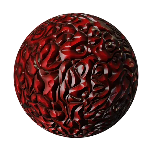 Red Chunky puzzle abstract