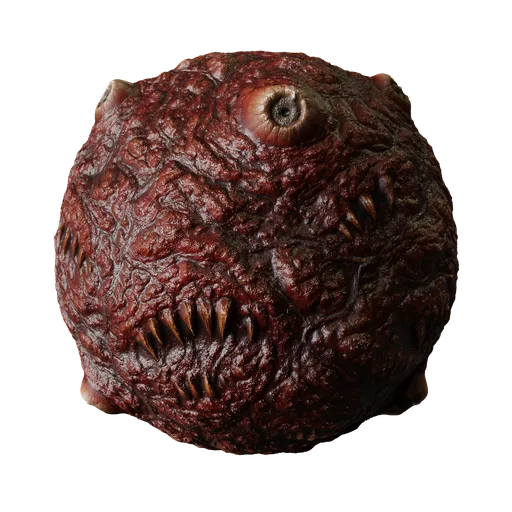 Mutant Flesh with Eyes and Teeth