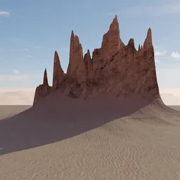 Rugged Desert Rock Formation