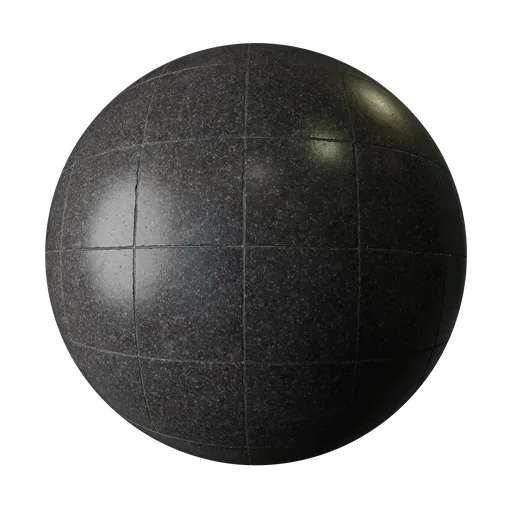 Granite black tiles