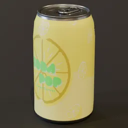 Soda Pop Can Lemon