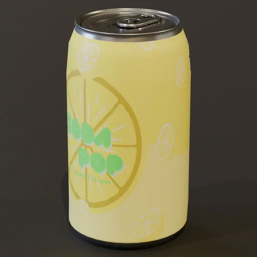 Soda Pop Can Lemon