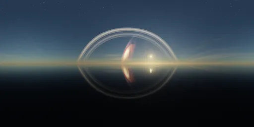 Sci-fi Planet Rings Pure Sky