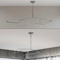 Luxury Curved celling led lamp