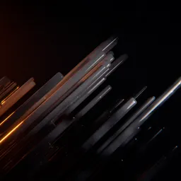 Stylized Glowing Fiber Optic Glass Rods