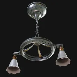 Deco Ring-Shaped Pan Chandelier