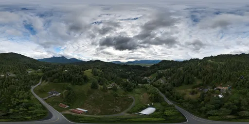Aerial Landscape Overcast Sky