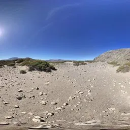 Sandy land sun sky blue