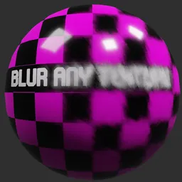 High-resolution Blender 3D FX material thumbnail demonstrating a blur/mosaic effect suitable for PBR texturing workflows.