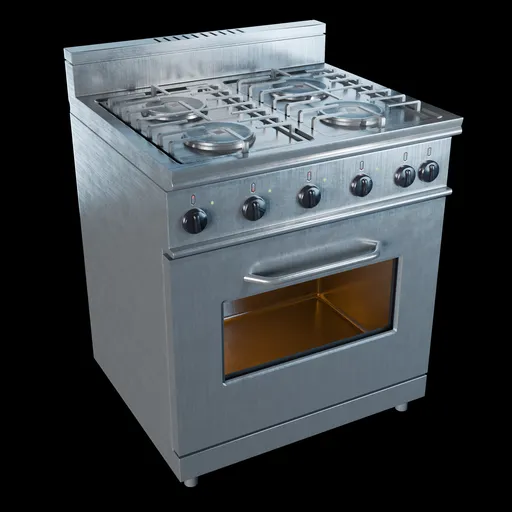 Commercial Gas Range Stainless Steel