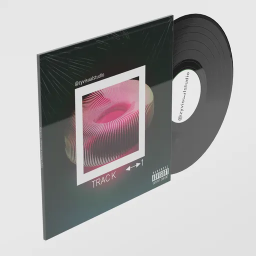 Vinyl Record Disk and Cover