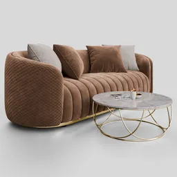 Sofa Ariana Velvet Caramel