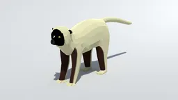 Detailed Blender 3D low poly model, distinctly shaped as a Lemur with separate eye mesh, optimized for CG visualization.
