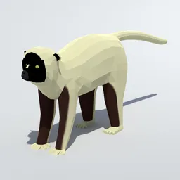 Low Poly Sifaka Lemur