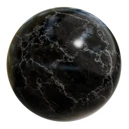 High-resolution black and white veined procedural PBR texture for 3D artists and Blender users.