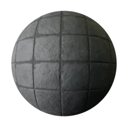 High-resolution dark concrete tile PBR texture for 3D modeling and rendering in Blender and other software.