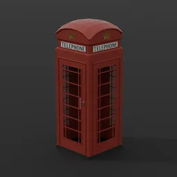 Low Poly Telephone Box