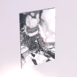 Detailed monochrome 3D-modelled painting with textured surfaces optimized for Blender users seeking artistic assets.