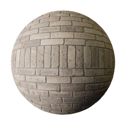 Buff Brick Wall with Upright Band