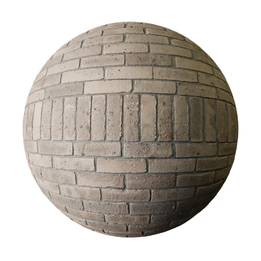 Buff Brick Wall with Upright Band