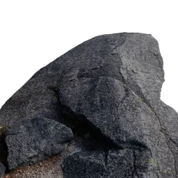 Detailed 3D scanned texture of a rocky mountain surface for Blender modeling