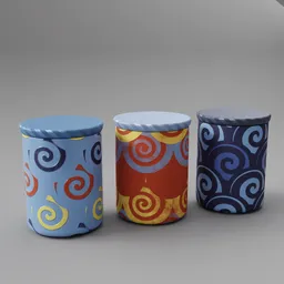 Colorful Patterned Containers