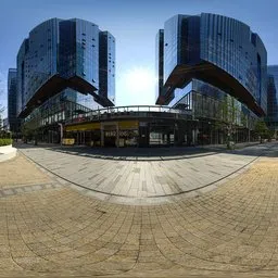 Daytime architectural plaza