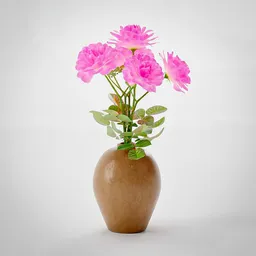 Pink Roses in Vase