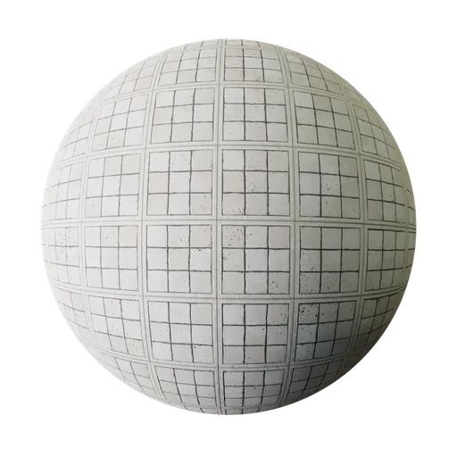 White Concrete Tile Grid