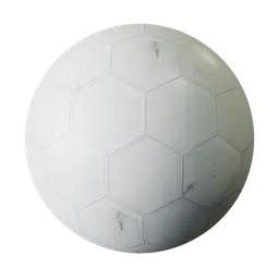 White Marble Hexagon
