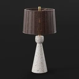 Terrazzo Base Rattan Table Lamp