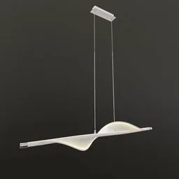 3D-rendered modern ceiling lamp with warm LED illumination for Blender 3D projects, showing light distribution.