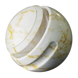 White Golden Vein Marble