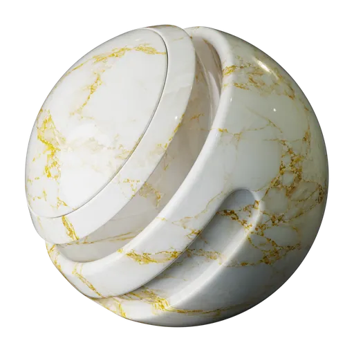 White Golden Vein Marble