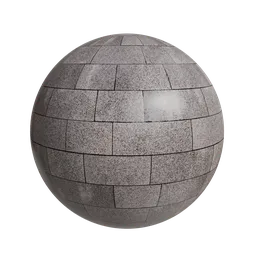 Grey granite tile pavement