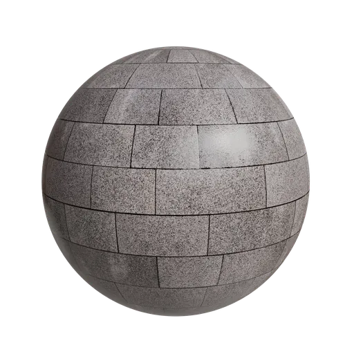 Grey granite tile pavement