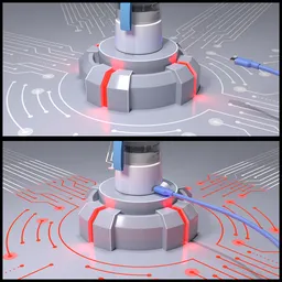 Bottle charging portal animation