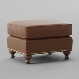 Leather Ottoman