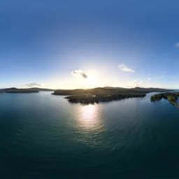 Aerial Islands at Ocean Coast