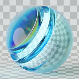 Light Blue Iridescent Glass