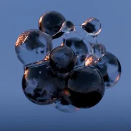Stylized Metaball Water Cluster Molecule