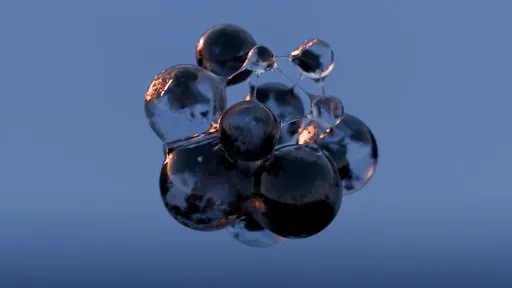 Stylized Metaball Water Cluster Molecule