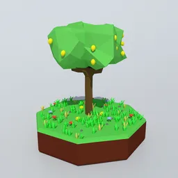 Low Poly Lemon Tree