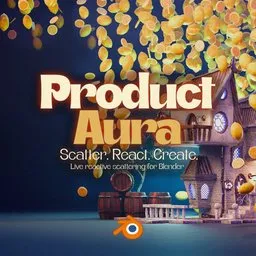 🌀 Product Aura — Reactive Product Scatter for Blender