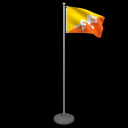 Animated Flag of Bhutan