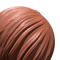 straight hair | FREE Human Hair & Nails brushes | BlenderKit