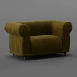 Wide cloth arm chair