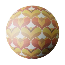 70s Decorative Wallpaper Amber