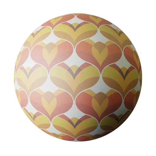 70s Decorative Wallpaper Amber