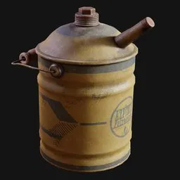 Old Branded Metallic Oil Can